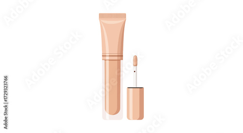 Elegant vector illustration of light foundation concealer cosmetics