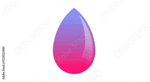 Gradient tear illustration with a bright color palette on plain backdrop