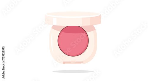 Illustration of a blush palette in a stylish compact case design