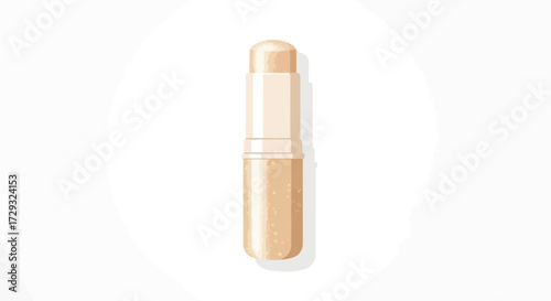 Isolated beige concealer stick for imperfections on a light background
