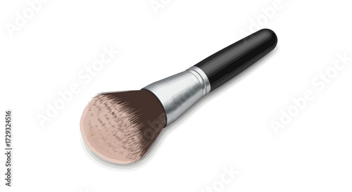 Luxurious makeup powder brush isolated on a clean and bright white background