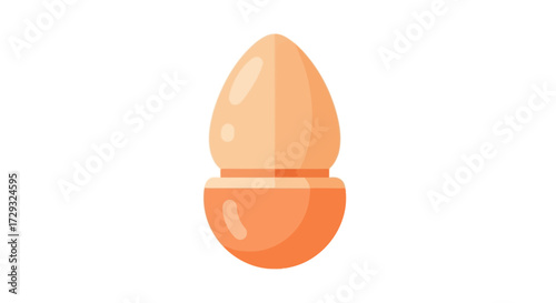 Minimalist illustration of an cosmetic applicator on white background