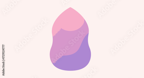 Pastel layered beauty blender illustration on a light background design