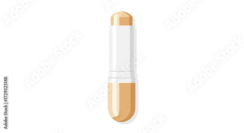 Vector illustration of concealer stick for makeup and cosmetic routines