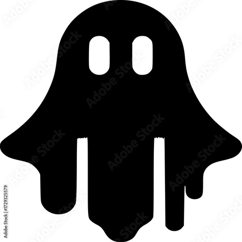 Silhouette Spook: A minimalist yet effective illustration of a spooky specter, perfectly capturing the eerie essence of Halloween.