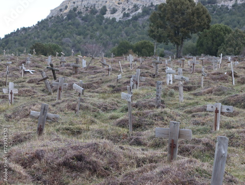 cemetery from the movie the good, the bad and the ugly in the present day sad hill