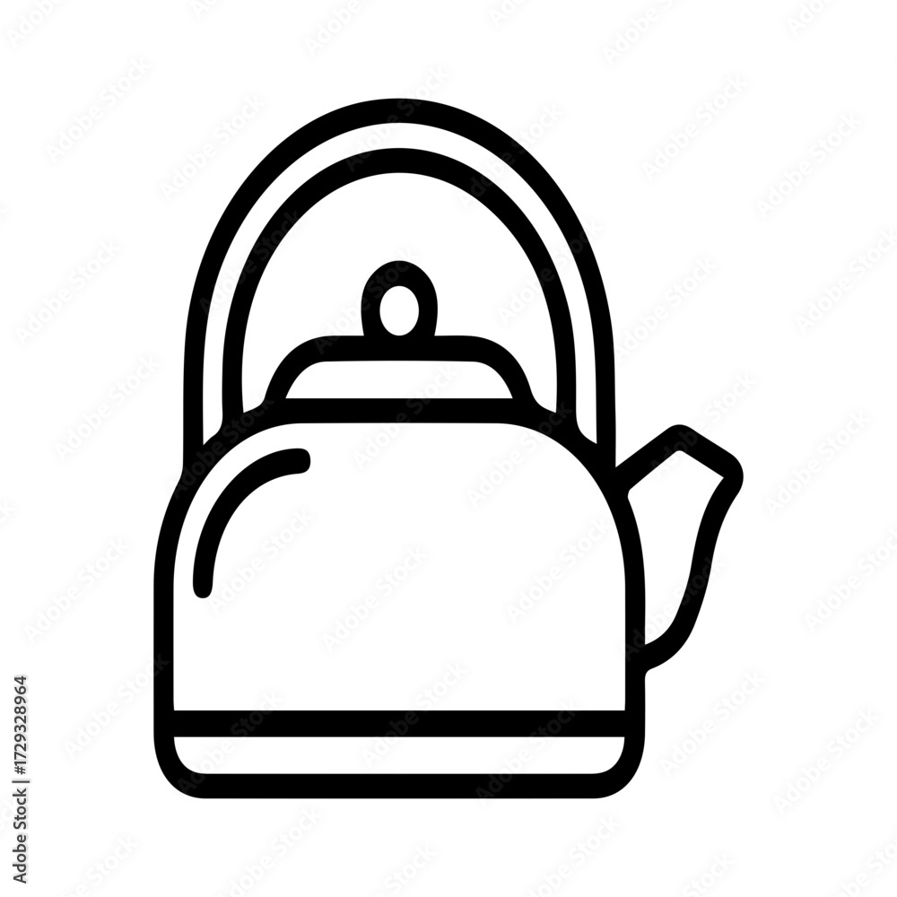 Obraz premium Tea Kettle Line Icon