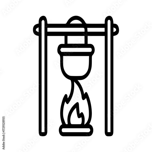 Campfire Cooking Pot Icon