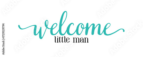Card template with a multi-colored inscription. Vector illustration for gender reveal party