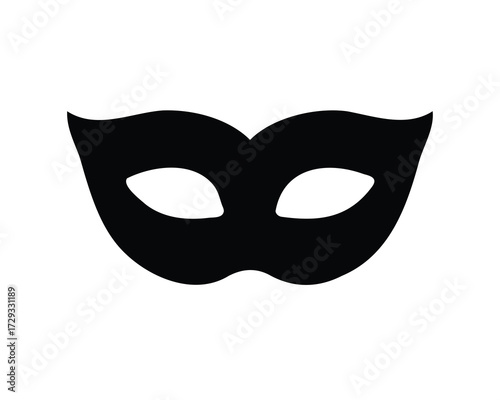 Elegant black mask for mysterious events, costume parties, and celebrations
