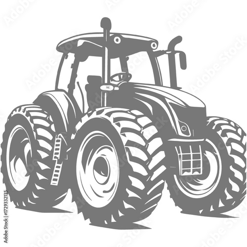 Tractor Silhouette Design Illustration