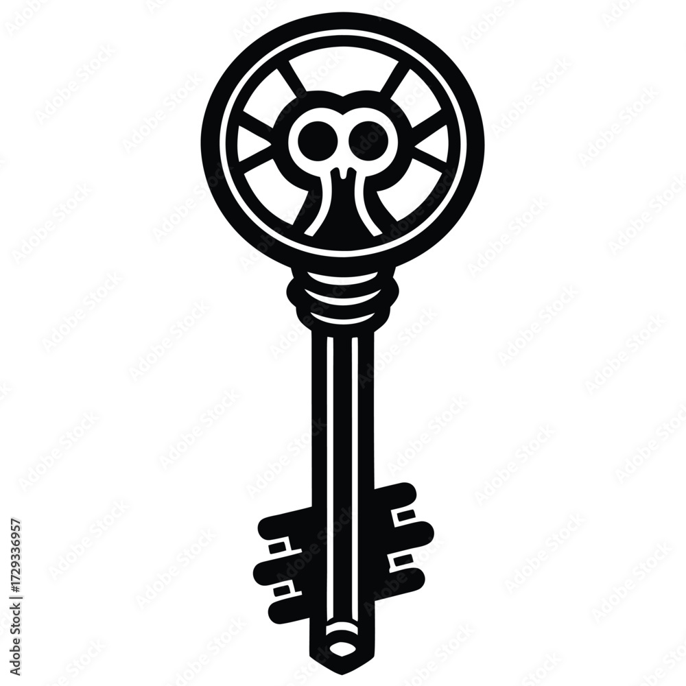 Obraz premium skeleton key vector icon