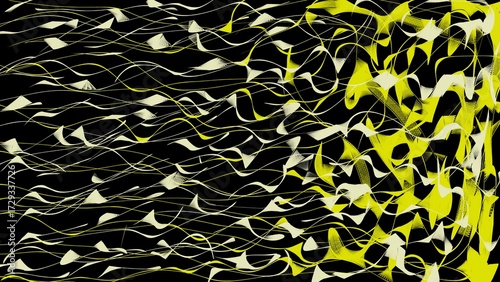 Abstract background with colorful lines on a black background