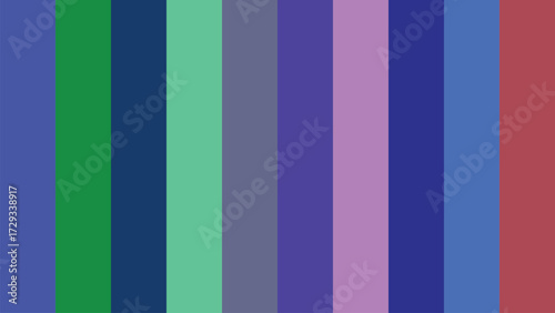 Abstract colorful vertical stripes background in shades of blue and green