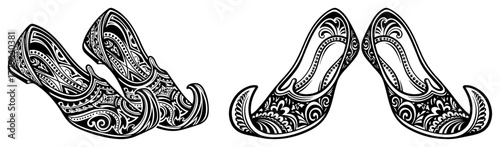 Ornate Traditional Indian Mojari Shoes for a Wedding