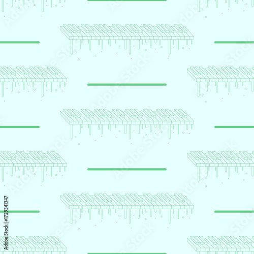 Seamless Pattern Abstract Elements Concert, Performance, Music Piano Keys Notes Vector Design Style Background Illustration Texture For Prints Textiles, Clothing, Gift Wrap, Wallpaper, Pastel