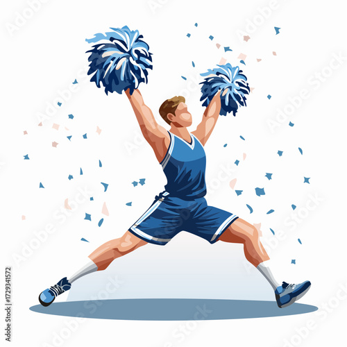 Dynamic Cheerleader Silhouettes: Sport & Spirit Vector Poses