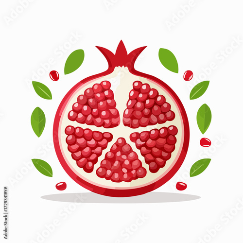 Vibrant Pomegranate Fruit: Ruby Red Seeds Icon