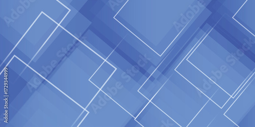 Abstract  Overlapping translucent blue squares create abstract design for modern concepts. Perfect for backgrounds, technology themes .