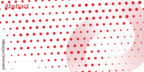 Abstract white background with red circle lines. Digital future technology concept. vector illustration.Adesign for modern concepts. Perfect for background .