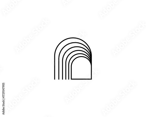 simple black and white house logo design