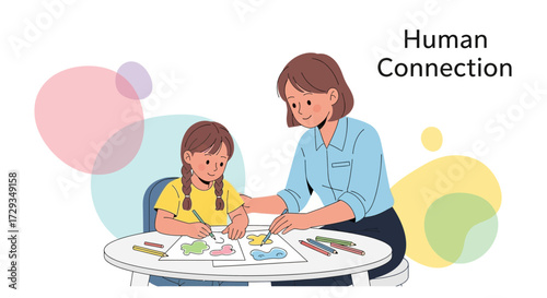 Creative Drawing Session Demonstrating Bonds Of Learning And The Power Of Teaching With Care