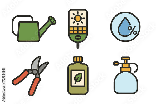 Essential gardening tools and supplies for plant care, cultivation, and outdoor hobby activities