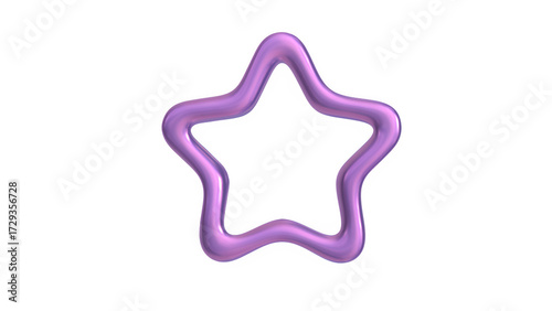 3d render of chrome k-pop shape y2k inspired