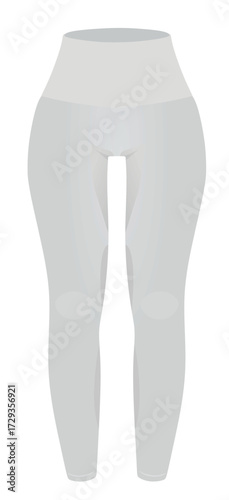 Grey legging tight pants. vector illustration	