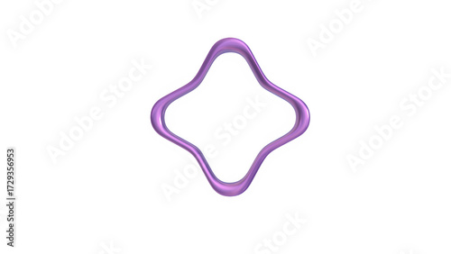 3d render of chrome k-pop shape y2k inspired
