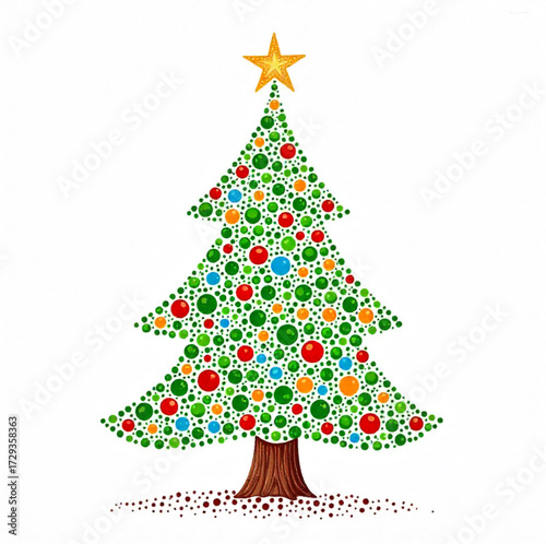 abstract christmas tree vector illustration