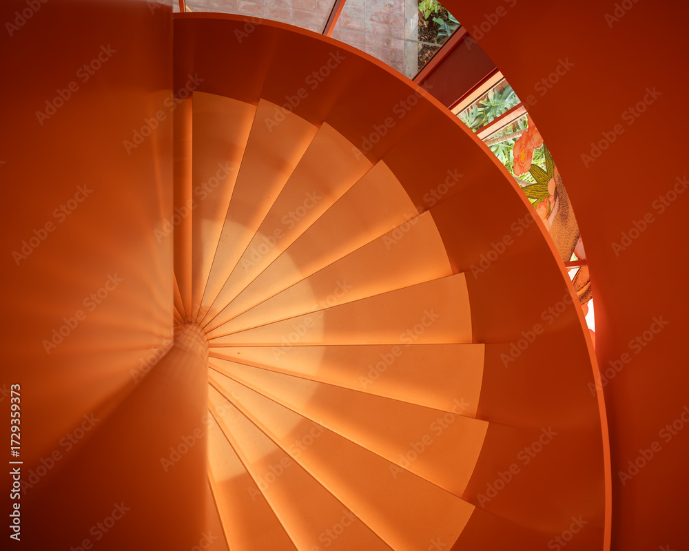 Fototapeta premium spiral staircase in the city