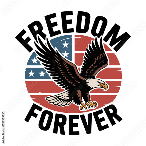 freedom forever eagle t-shirt design