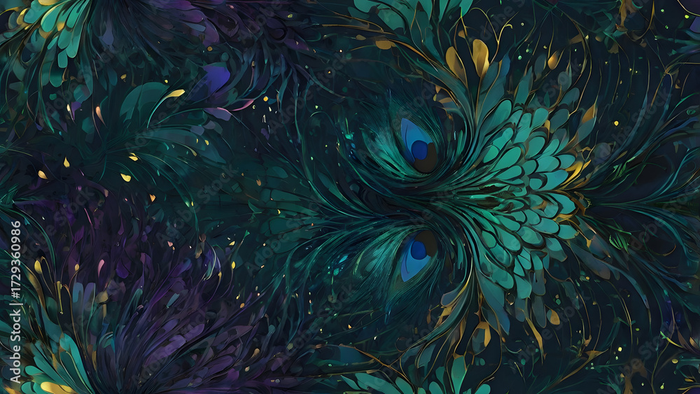 Fototapeta premium peacock with feathers