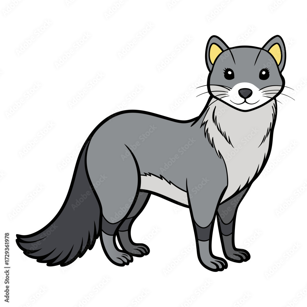 Obraz premium Cartoon Image of a Fisher Standing on White Background