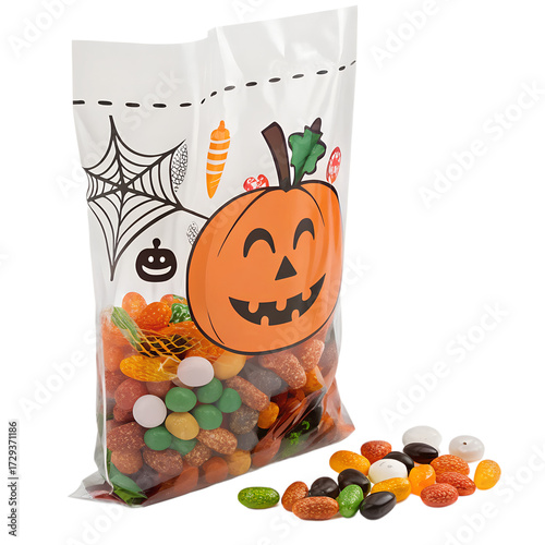Halloween Candy Bag Mockup PNG