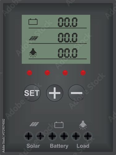 Electricity counter display. vector illustration	
