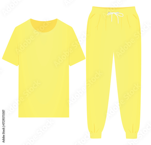 T shirt and bottom. vector	