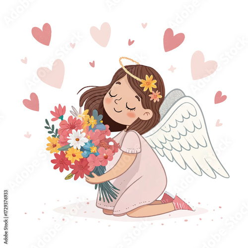 angel with heart