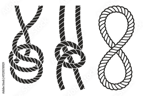 Learn different rope knots types for sailing camping climbing and decorative purposes tutorial guide tips silhouette