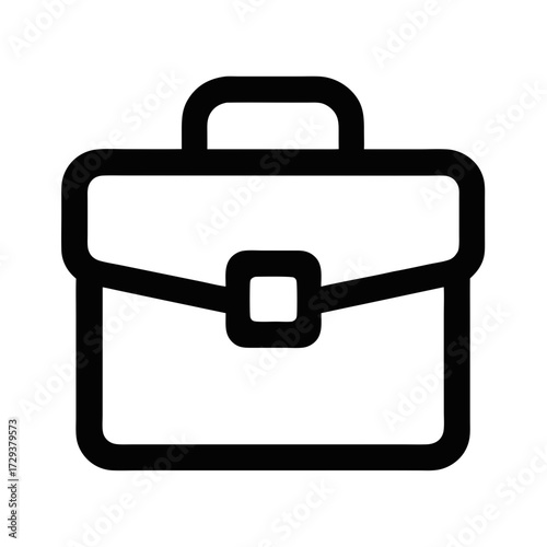 The Briefcase: Minimalistic line art depicts a simple briefcase, a universal symbol of professional work, with a modern, clean aesthetic. 