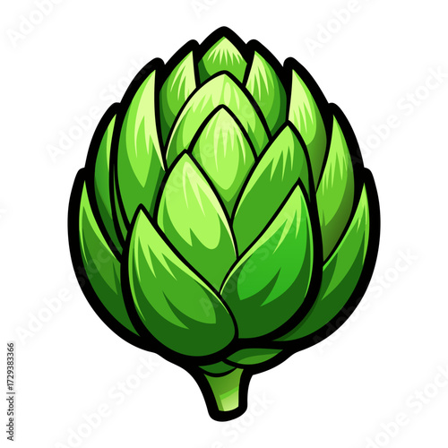 Isolated artichoke vegetable illustration for healthy eating and vegetarian diet concept design