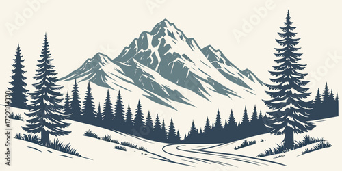 winter mountain landscape