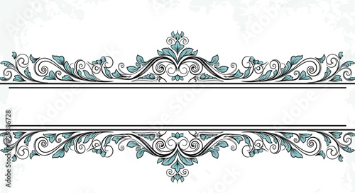Elegant vintage frame with ornate scrollwork and decorative flourishes for elegant design.