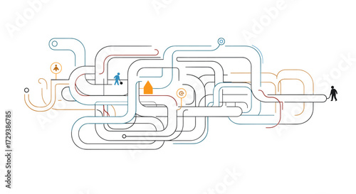 Navigating complex pathways and interconnected systems for efficient problem-solving and achieving objectives.