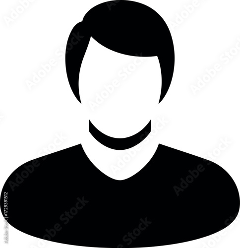 Stylized silhouette of a person's head and shoulders, representing an anonymous individual or user profile.