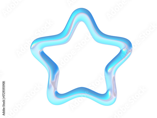 3d render of chrome k-pop shape y2k inspired