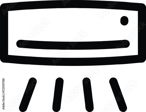 Air conditioning symbol. Climate control concept, house cooling, comfort living. Conditioner vector icon set. Conditioner with fresh air