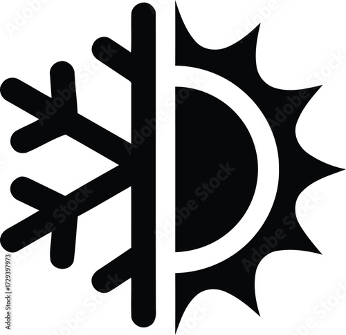 Air conditioning symbol. Climate control concept, house cooling, comfort living. Conditioner vector icon set. Conditioner with fresh air