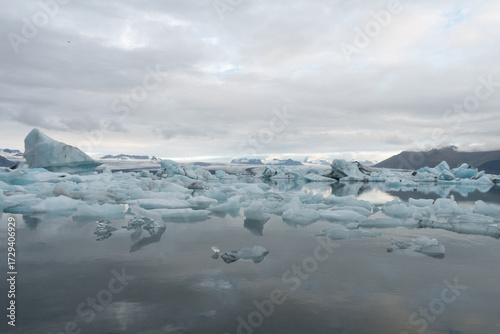 Gletscherlagune, Jökulsárlón, Breiðamerkursandur, Island